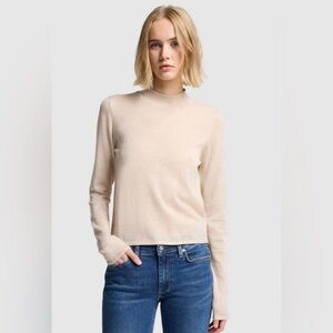 NEW 7 FOR ALL MANKIND - 100% Cashmere Mock Neck Top